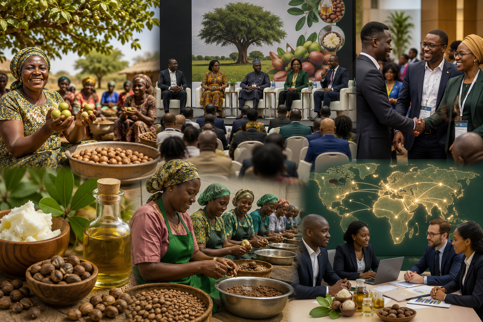 Shea industry stakeholders collaborating across the shea value chain